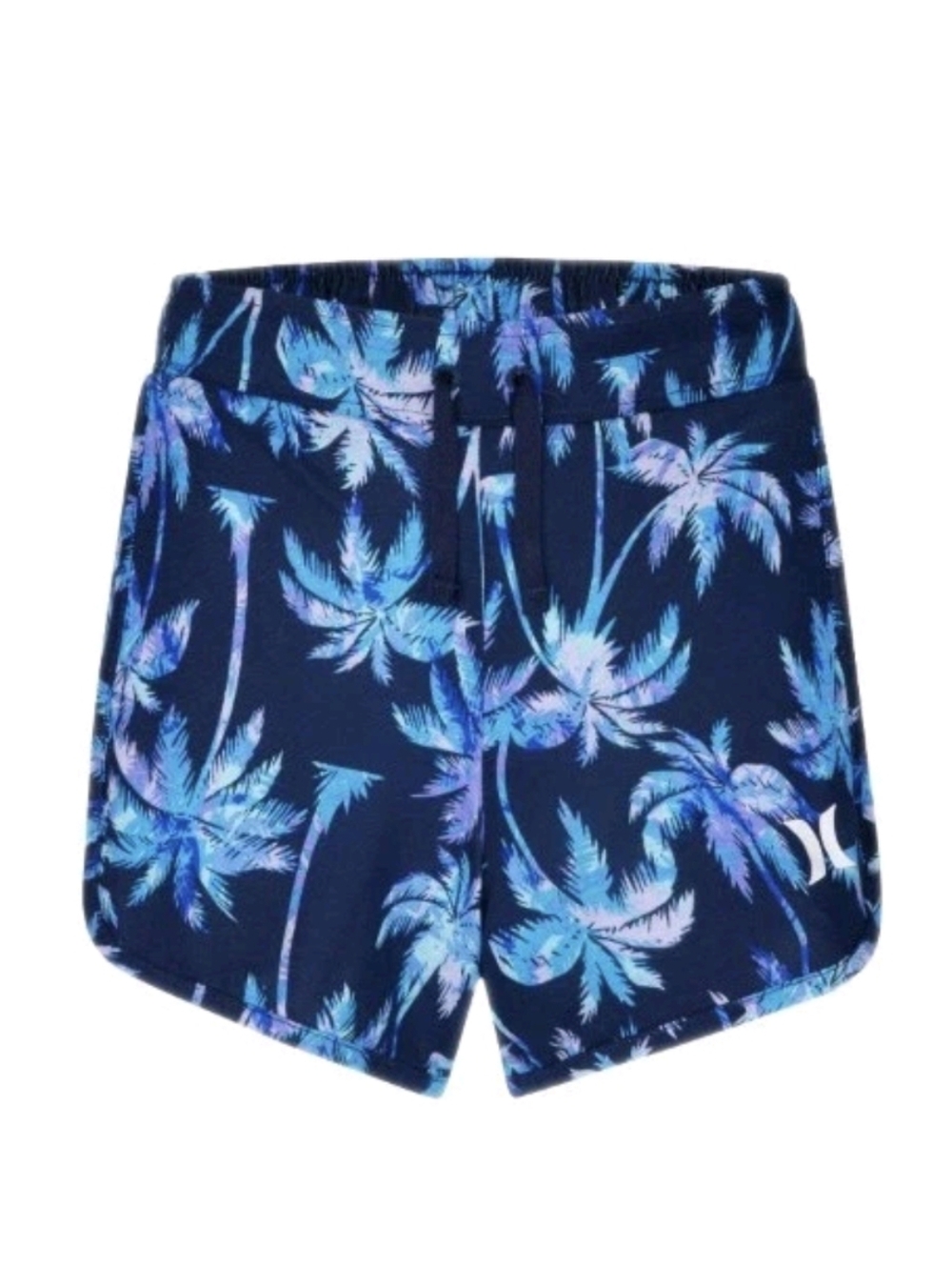Hurley Girls High Waisted Pull On Shorts Navy Blue Large NWT